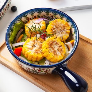 Plat à four en verre, deux anses — Cuisine