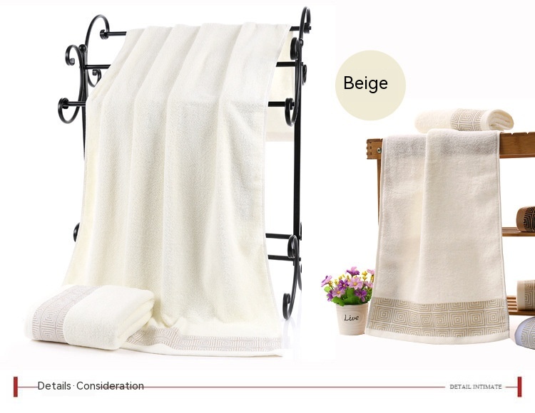 Parure de bain 3 pièces en coton, motifs tissés — Linge de maison