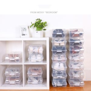 Boîtes à chaussures transparentes, lot de 6 — Rangement & organisation