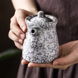 Pot à épices en céramique, style japonais, cuillère incluse — Cuisine