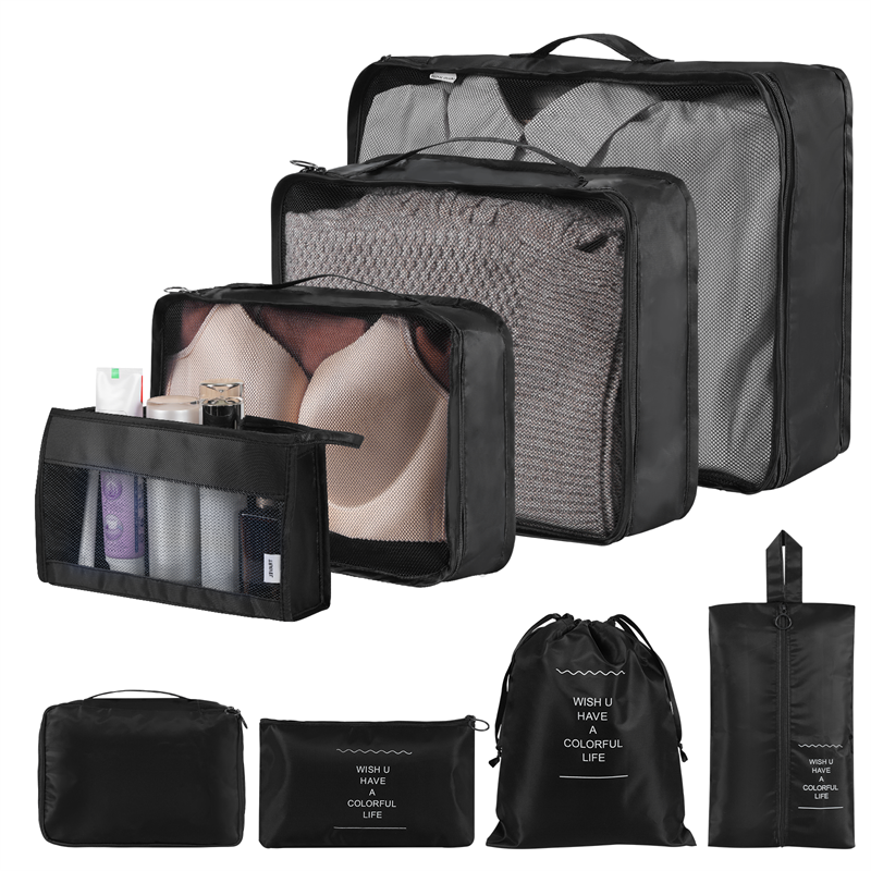 Jeu de sacs de rangement pour dressing, beige uni — Rangement & organisation Jeu de sacs de rangement pour dressing, beige uni — Rangement & organisation