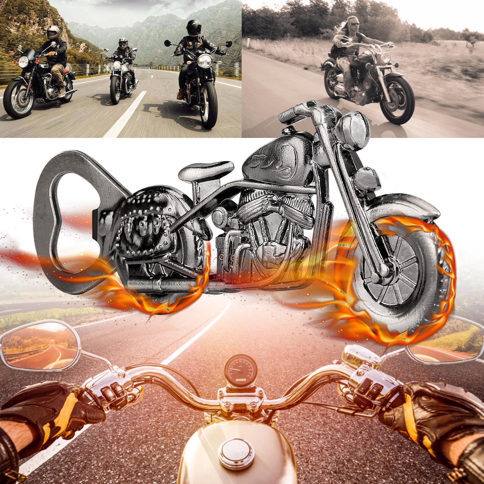 Décapsuleur moto en zamak, coffret et carte — Bar & apéritif Décapsuleur moto en zamak, coffret et carte — Bar & apéritif