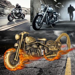 Décapsuleur moto en zamak, coffret et carte — Bar & apéritif
