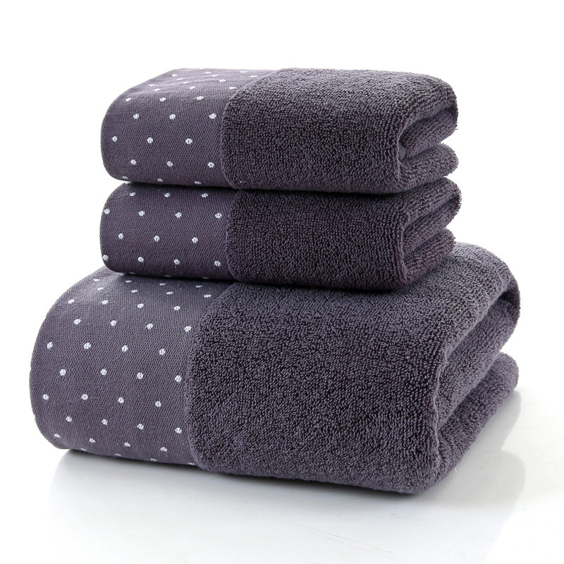 Parure de bain 3 pièces en coton, motifs tissés — Linge de maison Parure de bain 3 pièces en coton, motifs tissés — Linge de maison