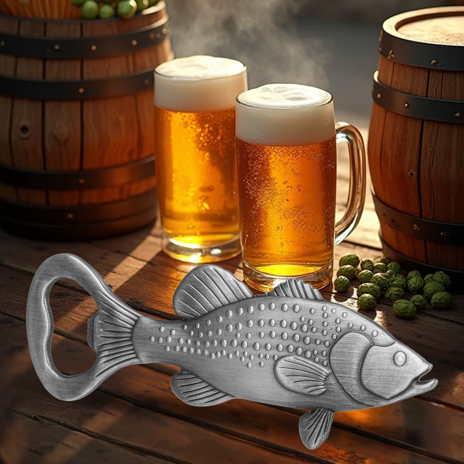 Décapsuleur poisson en zamak, pochette velours — Bar & apéritif Décapsuleur poisson en zamak, pochette velours — Bar & apéritif