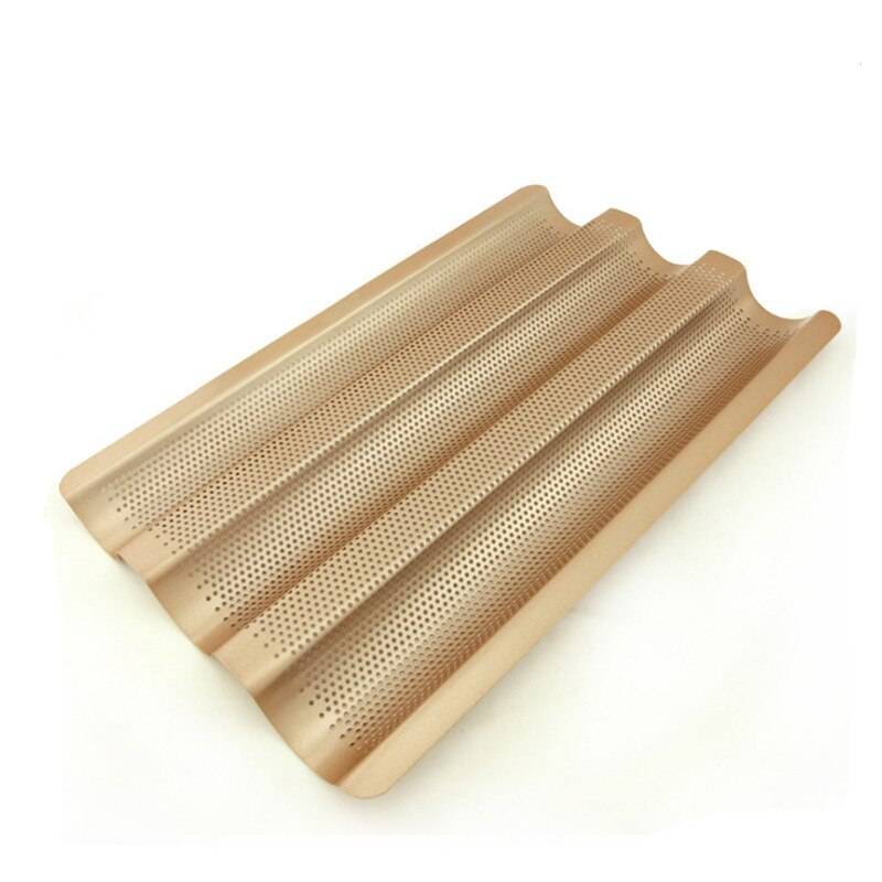 Plaque à baguettes en acier antiadhésif — Pâtisserie