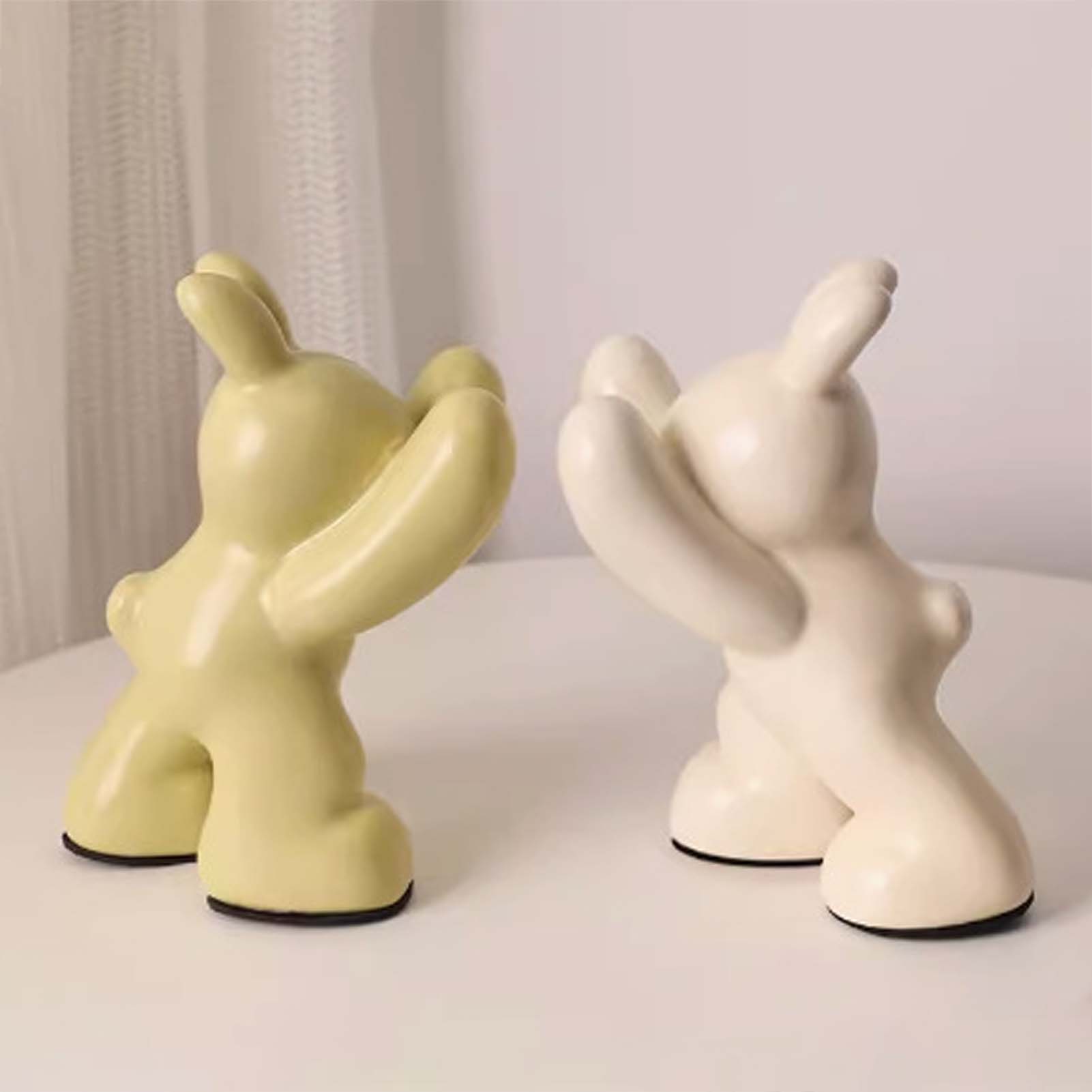 Serre-livres décoratif en céramique, motif lapin — Décoration d'intérieur Serre-livres décoratif en céramique, motif lapin — Décoration d'intérieur