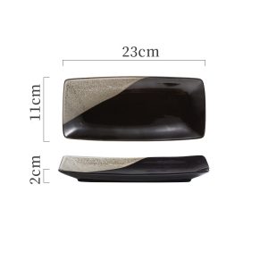 Assiettes japonaises rectangulaires à quatre angles, 23 cm — Art de la table