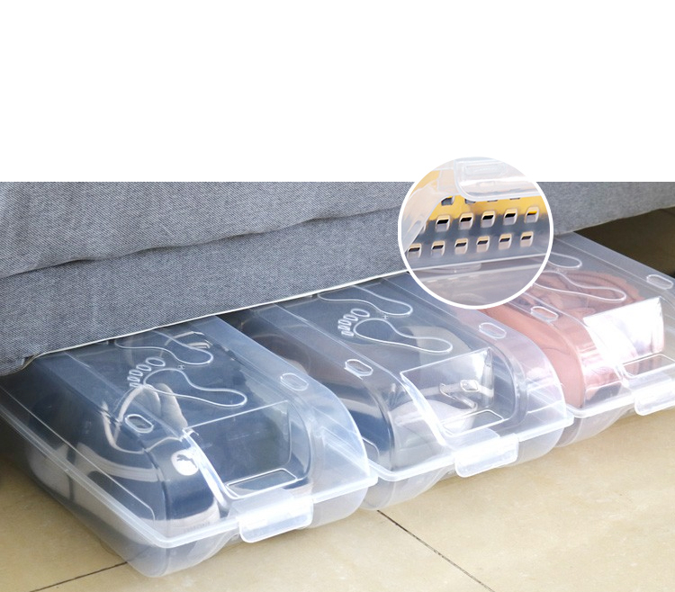 Boîtes à chaussures transparentes, lot de 6 — Rangement & organisation Boîtes à chaussures transparentes, lot de 6 — Rangement & organisation