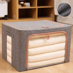 Boîte de rangement textile 24 L, armature acier — Rangement & organisation