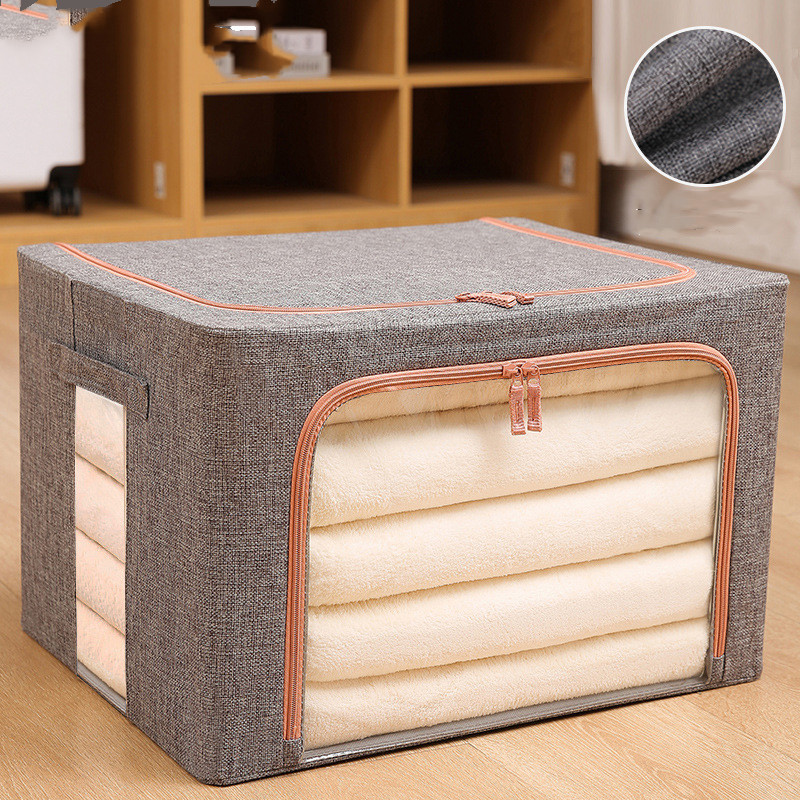 Boîte de rangement textile 24 L, armature acier — Rangement & organisation