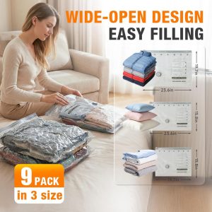 Sacs de compression sous vide avec pompe électrique — Rangement & organisation
