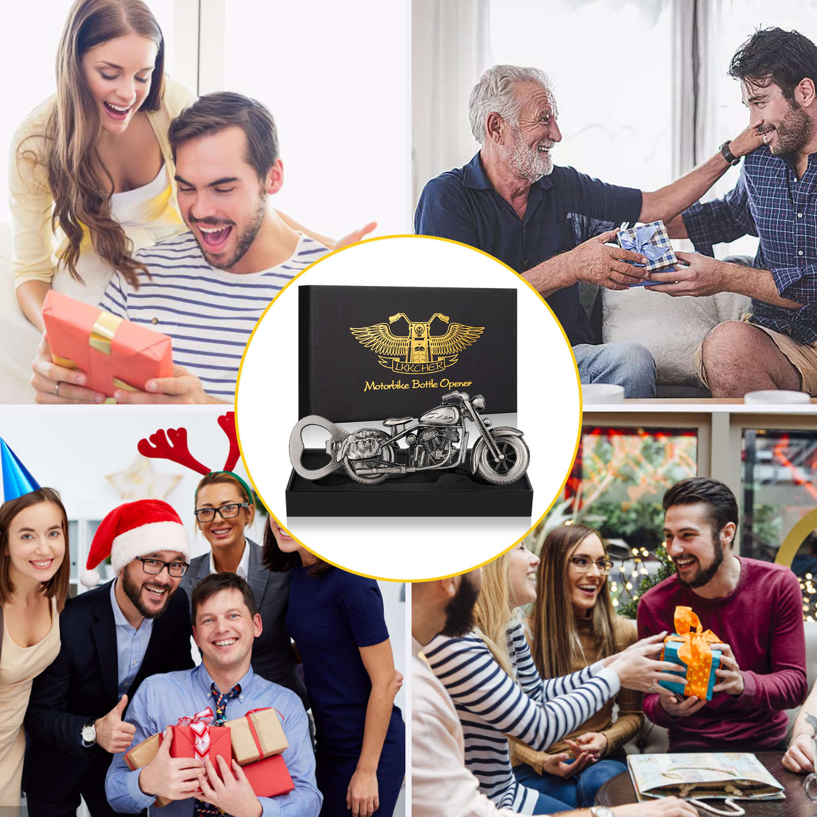 Décapsuleur moto en zamak, coffret et carte — Bar & apéritif Décapsuleur moto en zamak, coffret et carte — Bar & apéritif