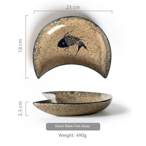 Plat ovale en porcelaine, décors traditionnels — Art de la table