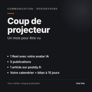 Formule communication Coup de projecteur : ce qui est compris