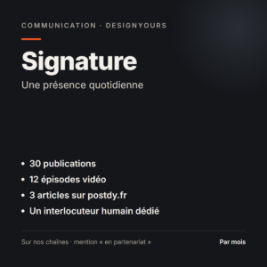 Formule communication Signature : ce qui est compris