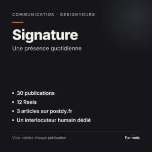 Formule communication Signature : ce qui est compris