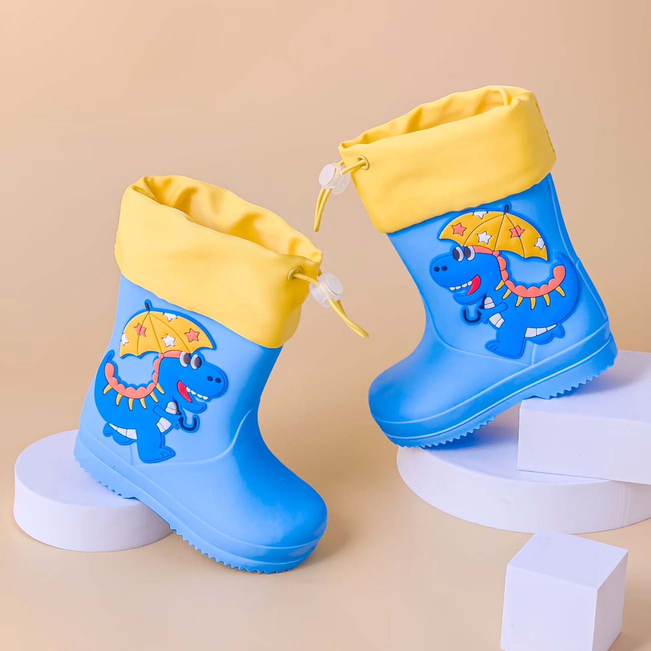 Bottes de Pluie Dinosaure pour Enfants – Antidérapantes, Souples et Confortables